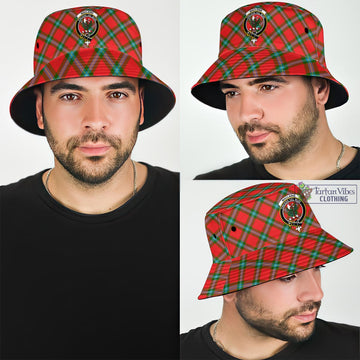 Tartan Vibes Clothing MacLaine of Loch Buie Tartan Bucket Hat with Family Crest