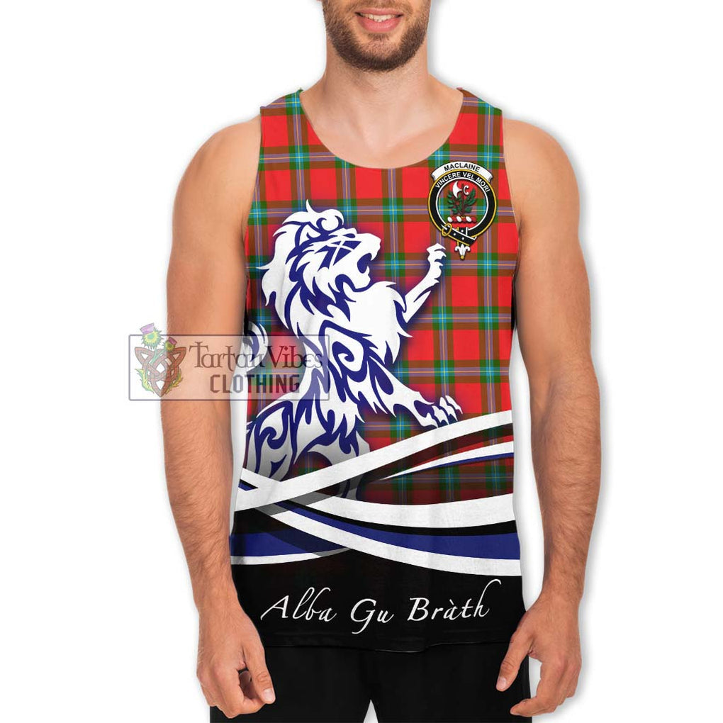 MacLaine (McLaine) Tartan Men's Tank Top with Alba Gu Brath Regal Lion Emblem Men - Tartanvibesclothing Shop