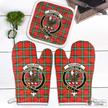 MacLaine (McLaine) Tartan Combo Oven Mitt & Pot-Holder with Family Crest Combo 1 Oven Mitt & 1 Pot-Holder White - Tartan Vibes Clothing