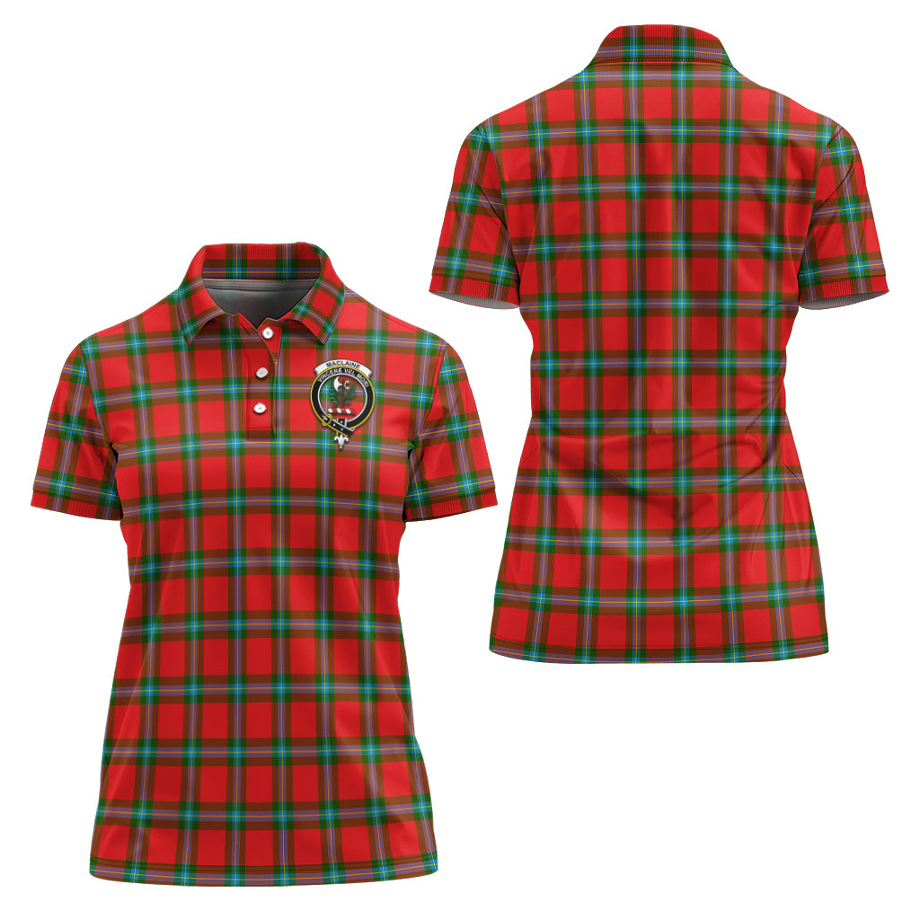 MacLaine (McLaine) Tartan Polo Shirt with Family Crest For Women Women - Tartan Vibes Clothing