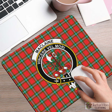 Tartan Vibes Clothing MacLaine of Loch Buie Tartan Mouse Pad with Family Crest
