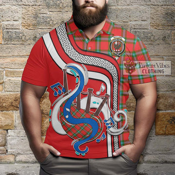 MacLaine (McLaine) Tartan Polo Shirt with Epic Bagpipe Style