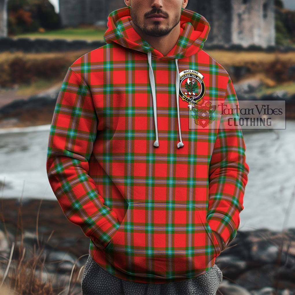 MacLaine (McLaine) Tartan Cotton Hoodie with Family Crest Pullover Hoodie XS - Tartan Vibes Clothing