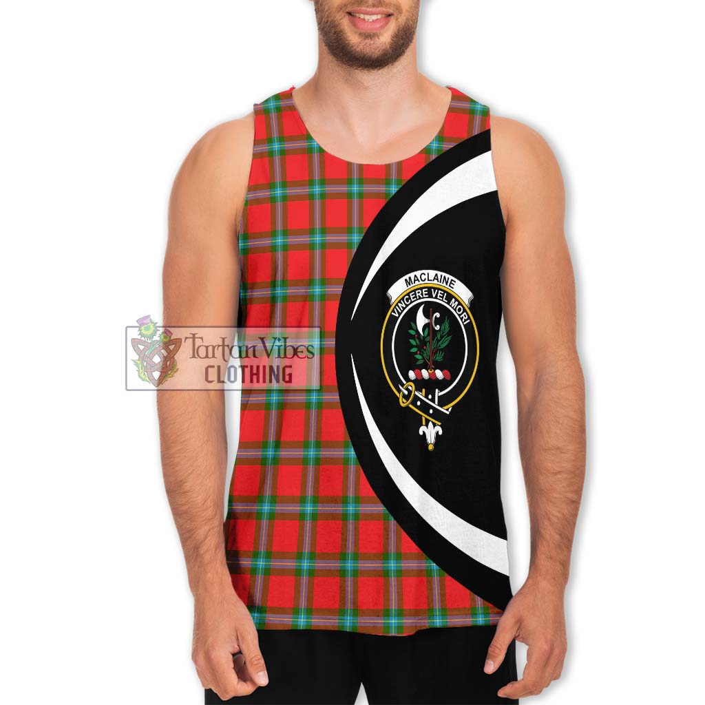 MacLaine (McLaine) Tartan Men's Tank Top with Family Crest Circle Style Men - Tartan Vibes Clothing
