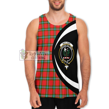 MacLaine (McLaine) Tartan Men's Tank Top with Family Crest Circle Style Men - Tartan Vibes Clothing