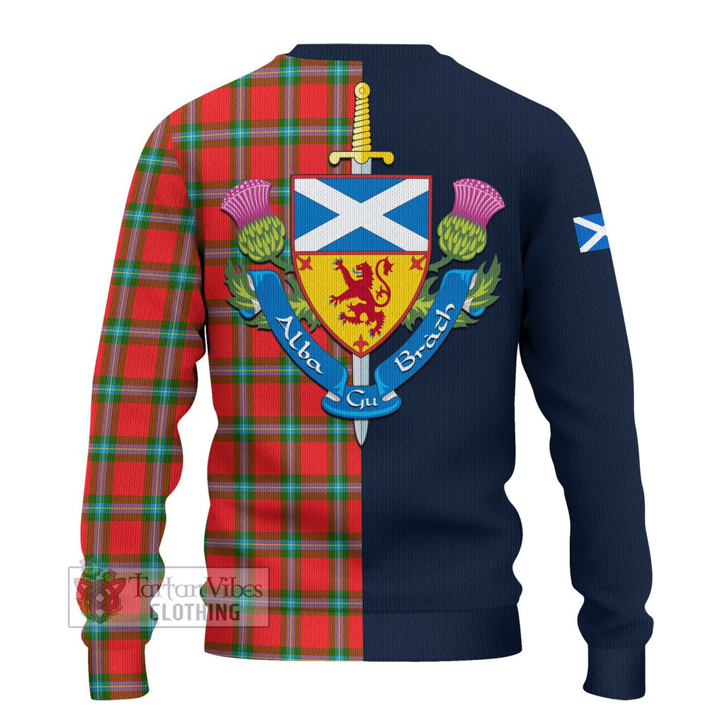 Tartan Vibes Clothing MacLaine of Loch Buie Tartan Knitted Sweater with Scottish Lion Royal Arm Half Style
