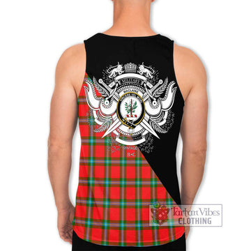 MacLaine (McLaine) Tartan Men's Tank Top with Family Crest and Military Logo Style - Tartanvibesclothing Shop