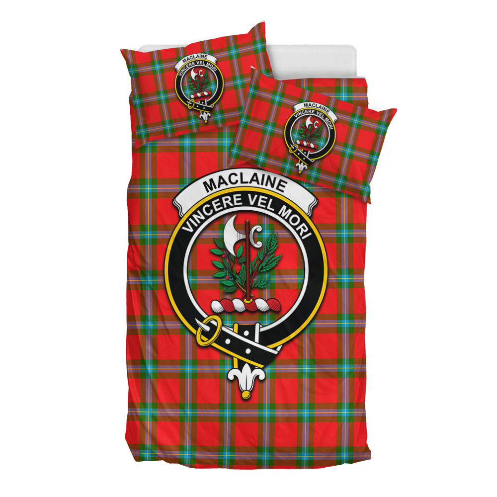 MacLaine (McLaine) Tartan Bedding Set with Family Crest - Tartan Vibes Clothing