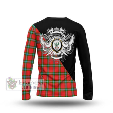 MacLaine (McLaine) Tartan Long Sleeve T-Shirt with Family Crest and Military Logo Style - Tartanvibesclothing Shop