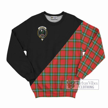 MacLaine (McLaine) Tartan Sweatshirt with Family Crest and Military Logo Style - Tartanvibesclothing Shop