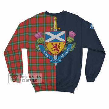 Tartan Vibes Clothing MacLaine of Loch Buie Tartan Sweatshirt with Scottish Lion Royal Arm Half Style
