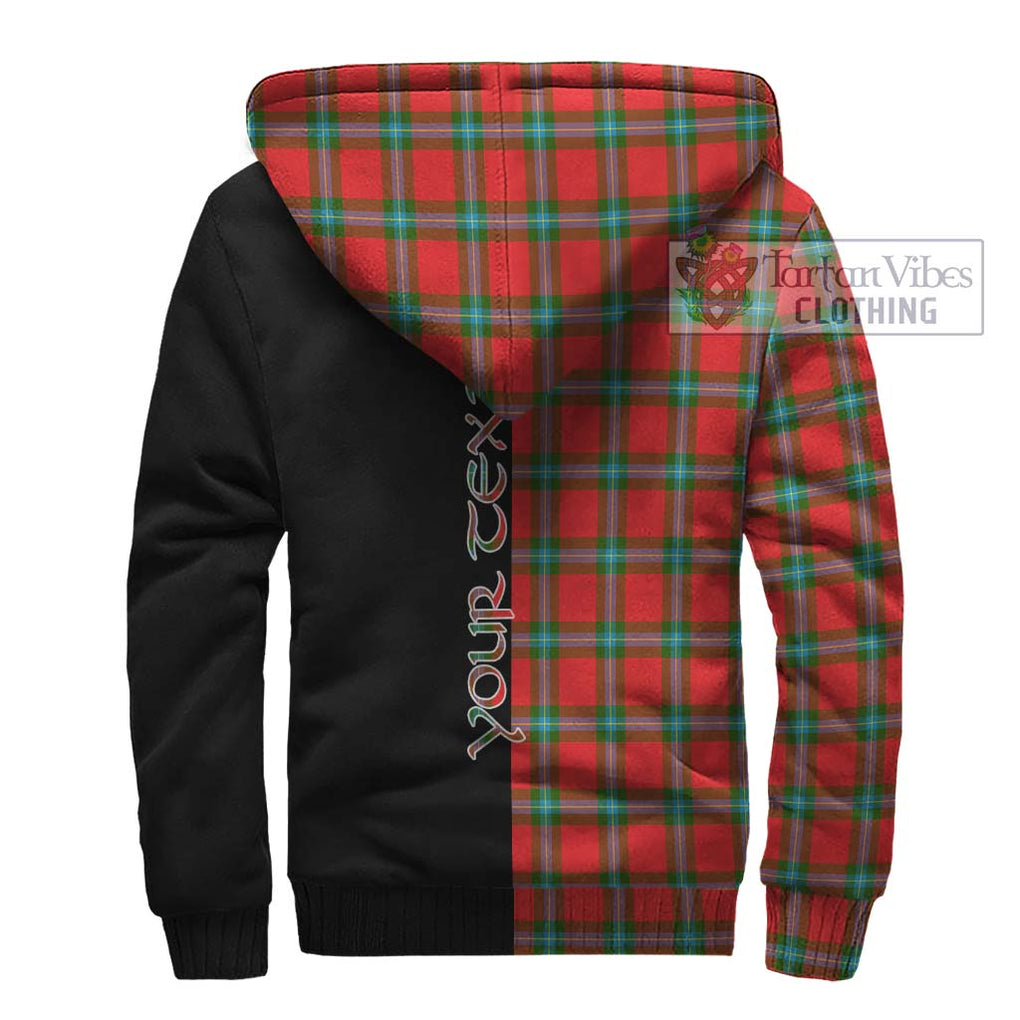 MacLaine (McLaine) Tartan Sherpa Hoodie with Family Crest and Half Of Me Style - Tartanvibesclothing Shop