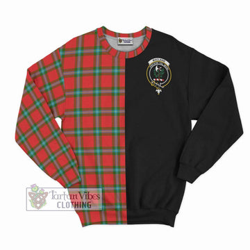 MacLaine (McLaine) Tartan Sweatshirt with Family Crest and Half Of Me Style - Tartanvibesclothing Shop