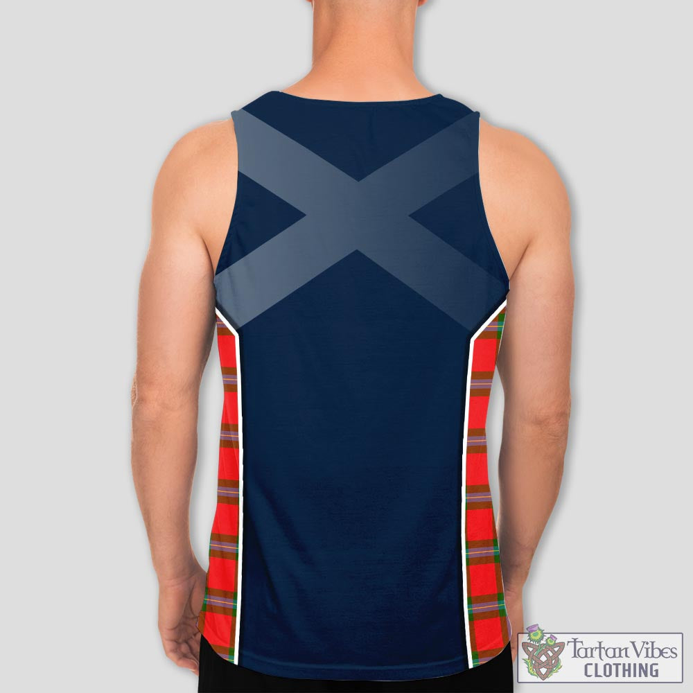 Tartan Vibes Clothing MacLaine of Loch Buie Tartan Men's Tanks Top with Family Crest and Scottish Thistle Vibes Sport Style