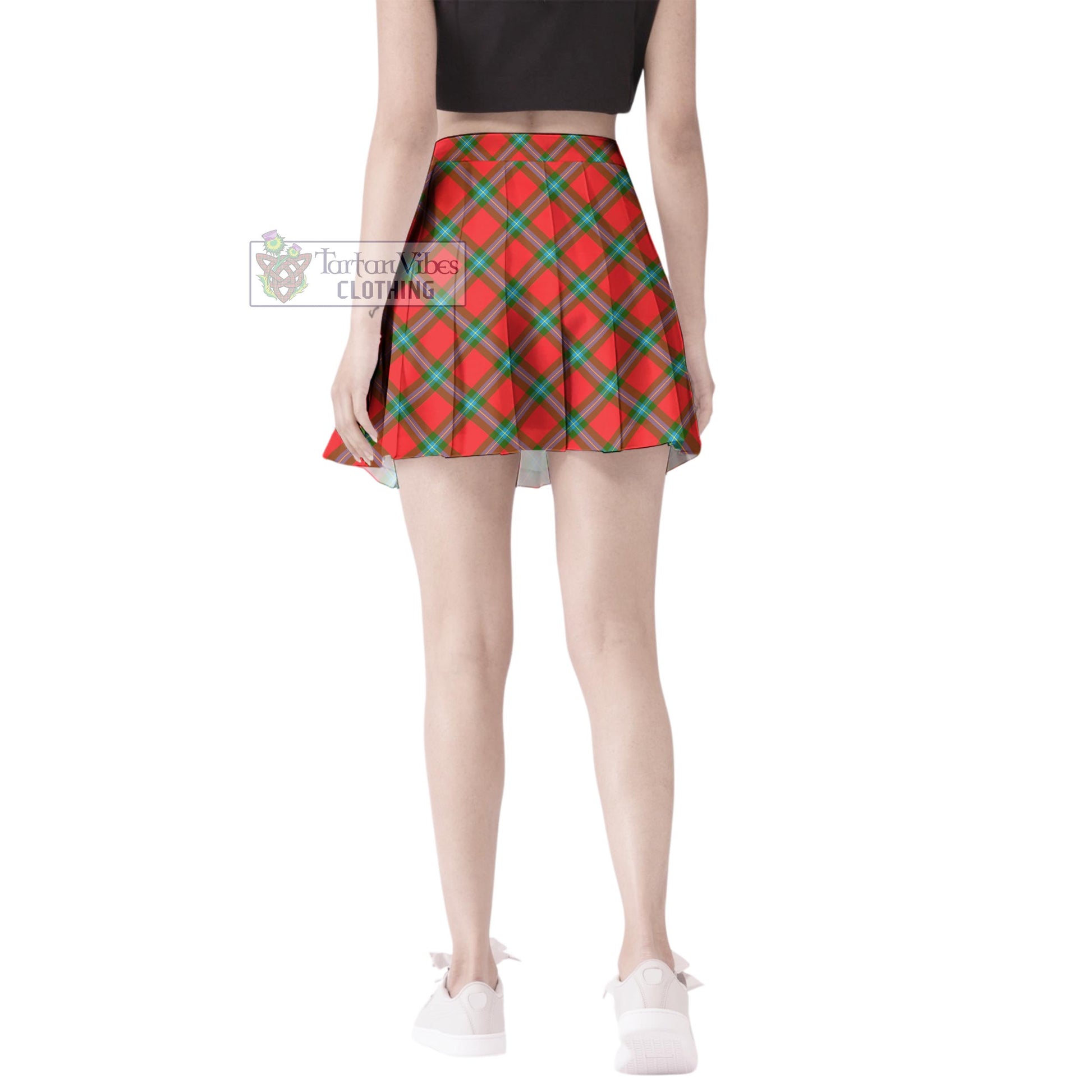 Tartan Vibes Clothing MacLaine of Loch Buie Tartan Women's Plated Mini Skirt