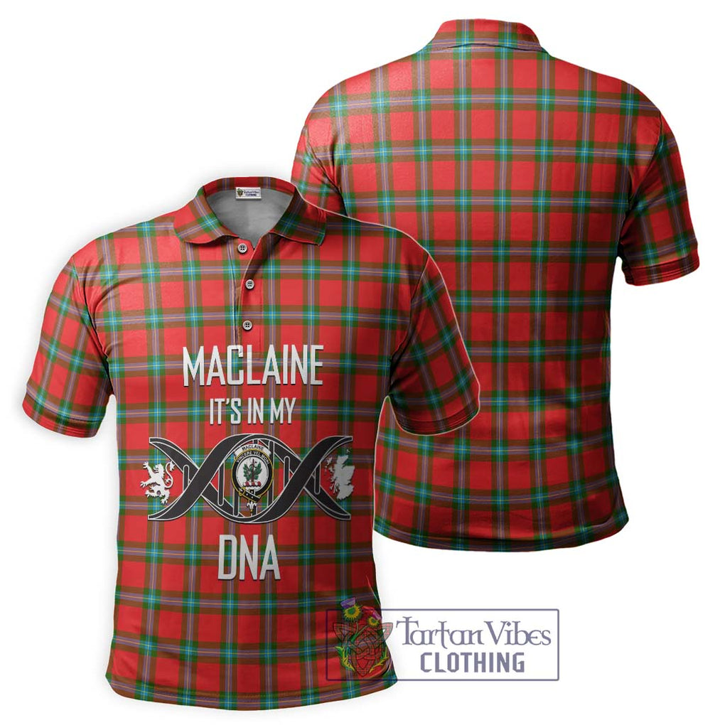 MacLaine (McLaine) Tartan Polo Shirt with Family Crest DNA In Me Style - Tartanvibesclothing Shop