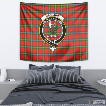 Tartan Vibes Clothing MacLaine of Loch Buie Tartan Tapestry Wall Hanging and Home Decor for Room with Family Crest