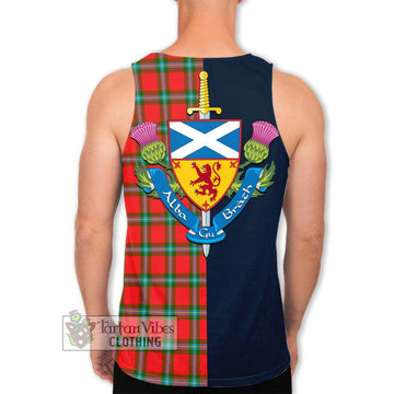 Tartan Vibes Clothing MacLaine of Loch Buie Tartan Men's Tank Top with Scottish Lion Royal Arm Half Style