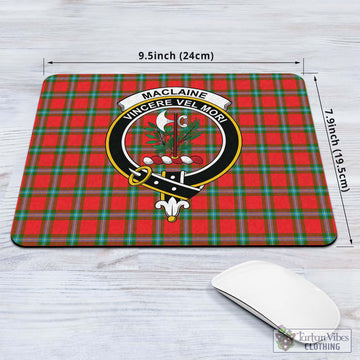 Tartan Vibes Clothing MacLaine of Loch Buie Tartan Mouse Pad with Family Crest