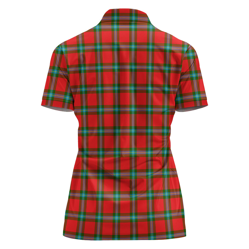 MacLaine (McLaine) Tartan Polo Shirt with Family Crest For Women - Tartan Vibes Clothing