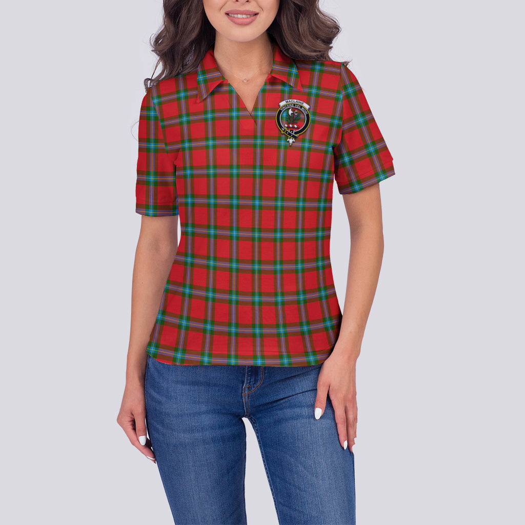 MacLaine (McLaine) Tartan Polo Shirt with Family Crest For Women - Tartan Vibes Clothing