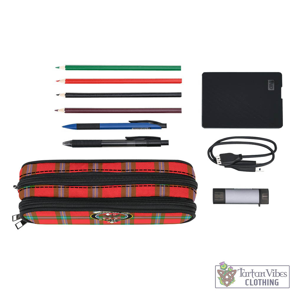 Tartan Vibes Clothing MacLaine of Loch Buie Tartan Pen and Pencil Case with Family Crest