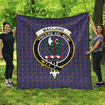 MacLaine of Lochbuie Tartan Quilt with Family Crest