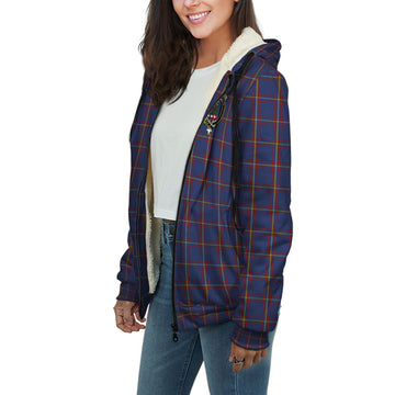 MacLaine of Lochbuie Tartan Sherpa Hoodie with Family Crest