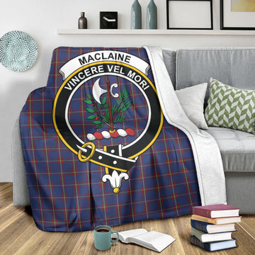 MacLaine of Lochbuie Tartan Blanket with Family Crest