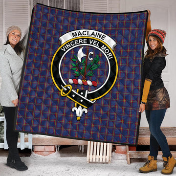 MacLaine of Lochbuie Tartan Quilt with Family Crest