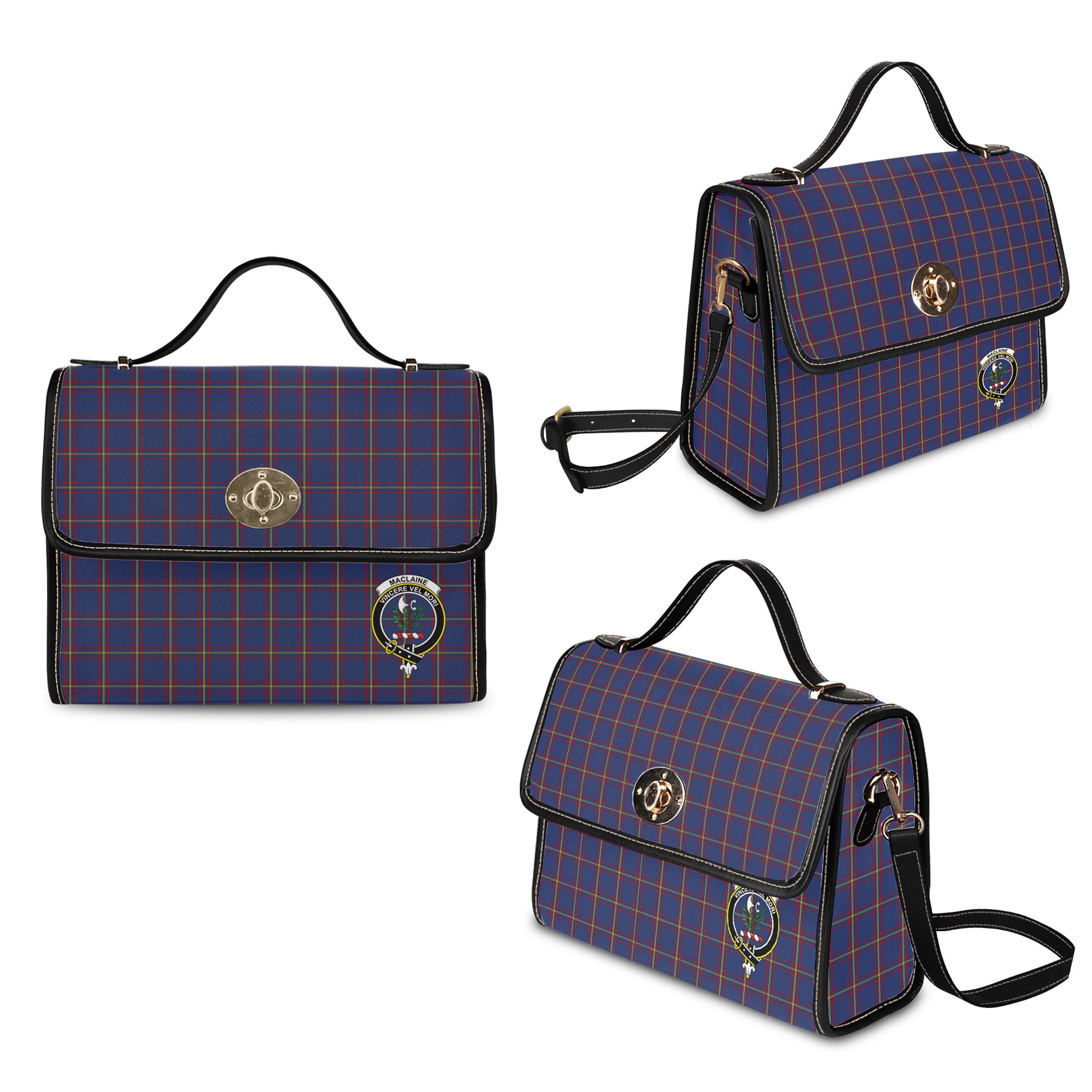 maclaine-of-lochbuie-tartan-leather-strap-waterproof-canvas-bag-with-family-crest