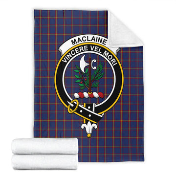 MacLaine of Lochbuie Tartan Blanket with Family Crest