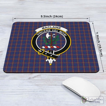 MacLaine of Lochbuie Tartan Mouse Pad with Family Crest