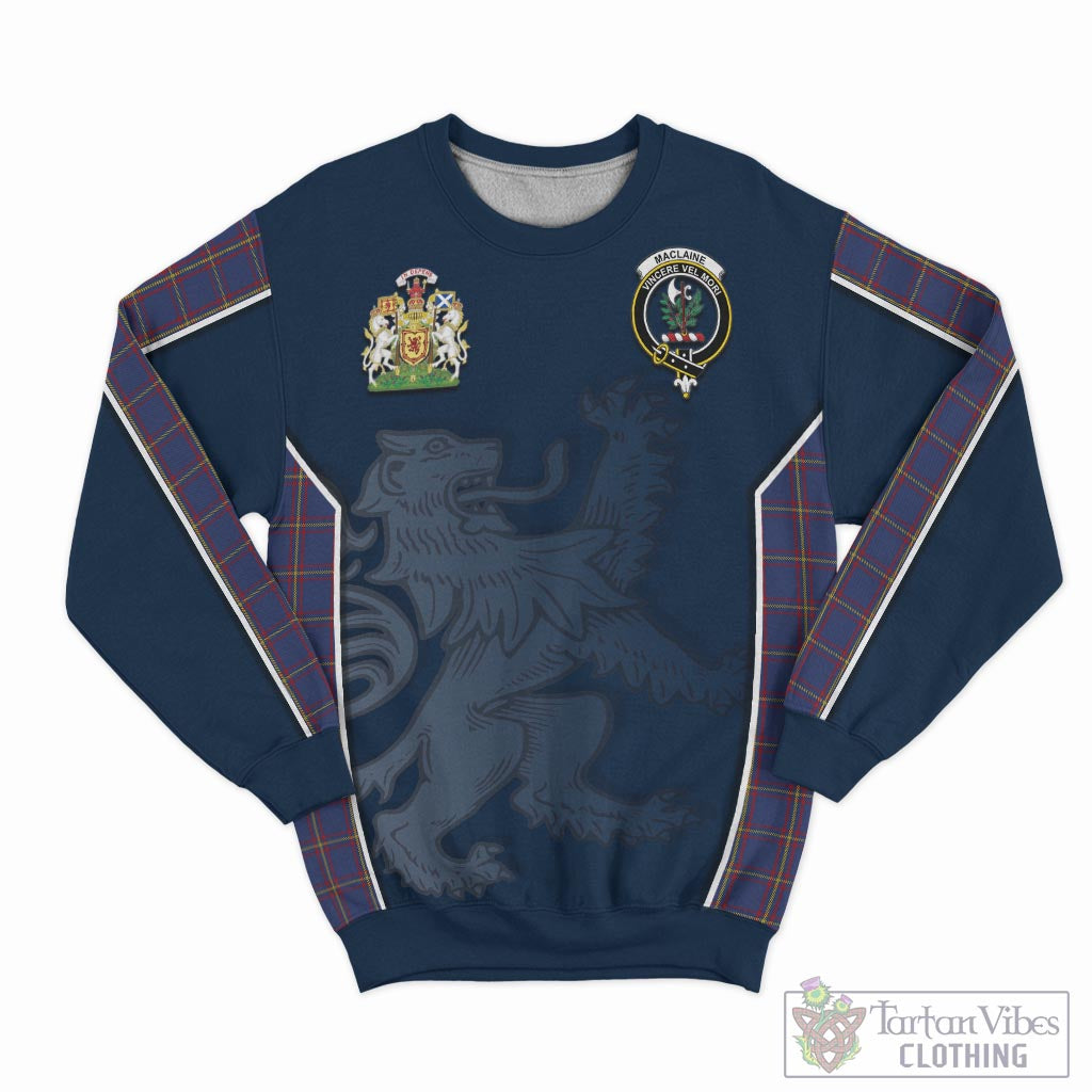Tartan Vibes Clothing MacLaine of Lochbuie Tartan Sweater with Family Crest and Lion Rampant Vibes Sport Style