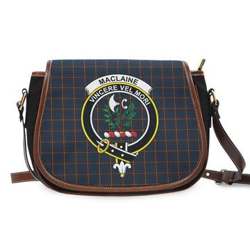 MacLaine of Lochbuie Hunting Tartan Saddle Bag with Family Crest