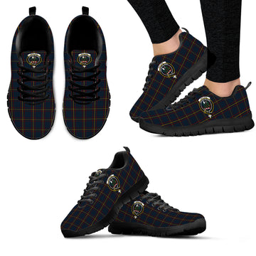 MacLaine of Lochbuie Hunting Tartan Sneakers with Family Crest