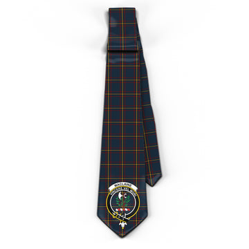 MacLaine of Lochbuie Hunting Tartan Classic Necktie with Family Crest