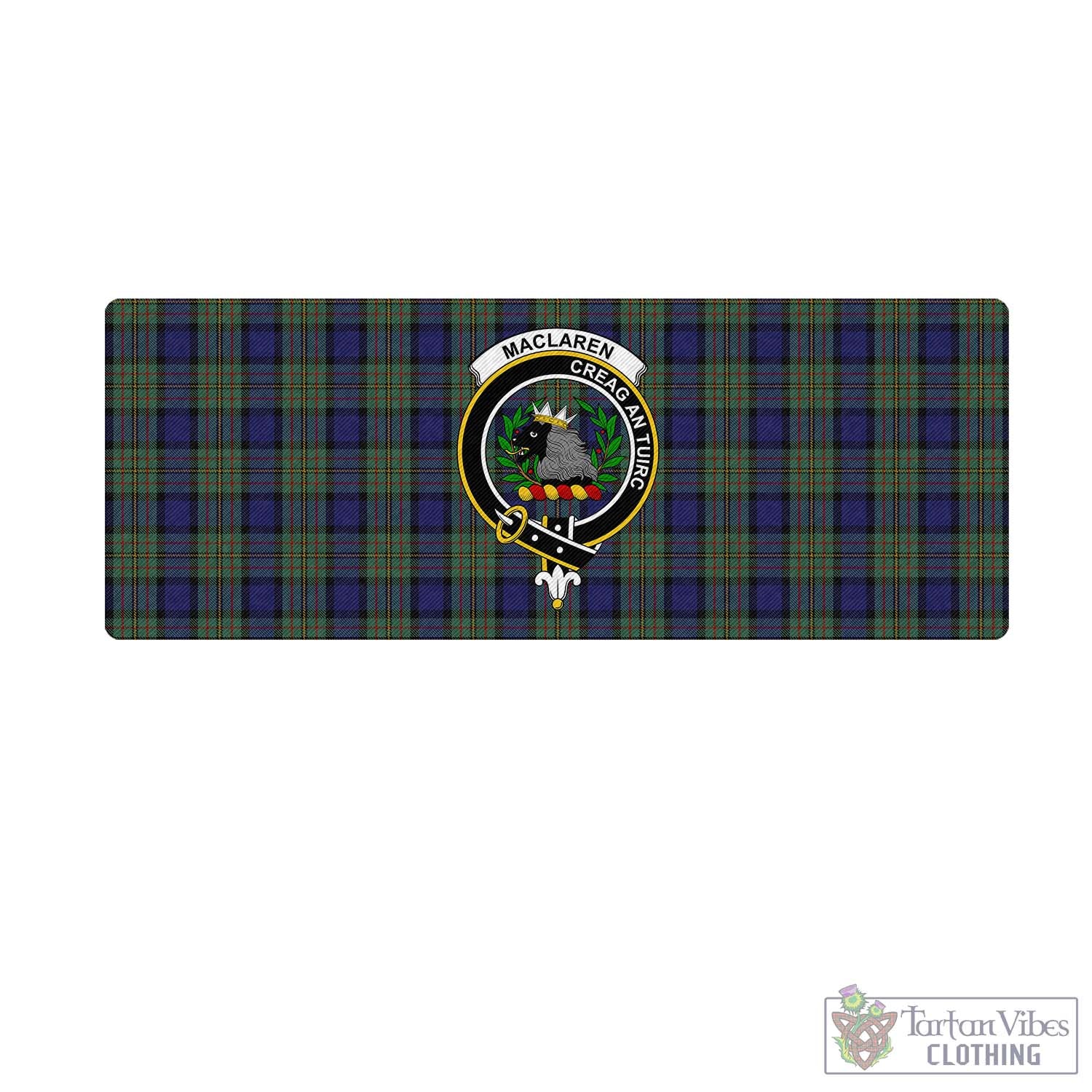 Tartan Vibes Clothing MacLaren Tartan Mouse Pad with Family Crest