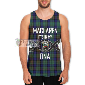 MacLaren (McLaren) Tartan Men's Tank Top with Family Crest DNA In Me Style Men - Tartanvibesclothing Shop