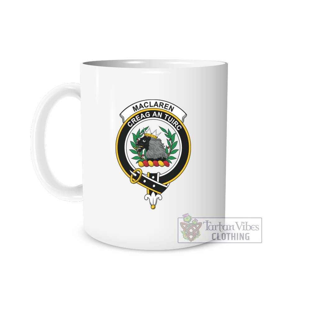 MacLaren (McLaren) Family Crest Ceramic Mug One Size 11oz size - 2D-tartanvibesclothing