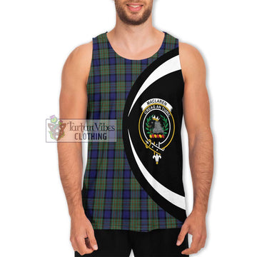 MacLaren (McLaren) Tartan Men's Tank Top with Family Crest Circle Style Men - Tartan Vibes Clothing