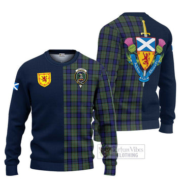 Tartan Vibes Clothing MacLaren Tartan Knitted Sweater with Scottish Lion Royal Arm Half Style