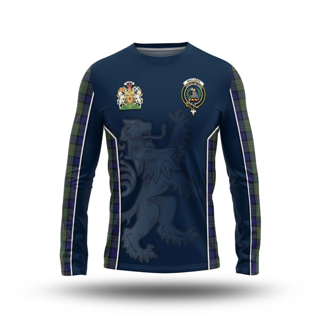MacLaren (McLaren) Tartan Long Sleeve T-Shirt with Family Crest and Lion Rampant Vibes Sport Style Unisex - Tartan Vibes Clothing