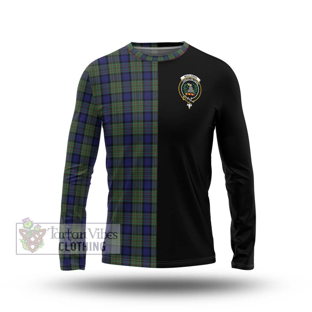 MacLaren (McLaren) Tartan Long Sleeve T-Shirt with Family Crest and Half Of Me Style Unisex - Tartanvibesclothing Shop