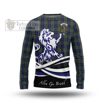 MacLaren (McLaren) Tartan Long Sleeve T-Shirt with Alba Gu Brath Regal Lion Emblem