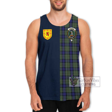 Tartan Vibes Clothing MacLaren Tartan Men's Tank Top with Scottish Lion Royal Arm Half Style