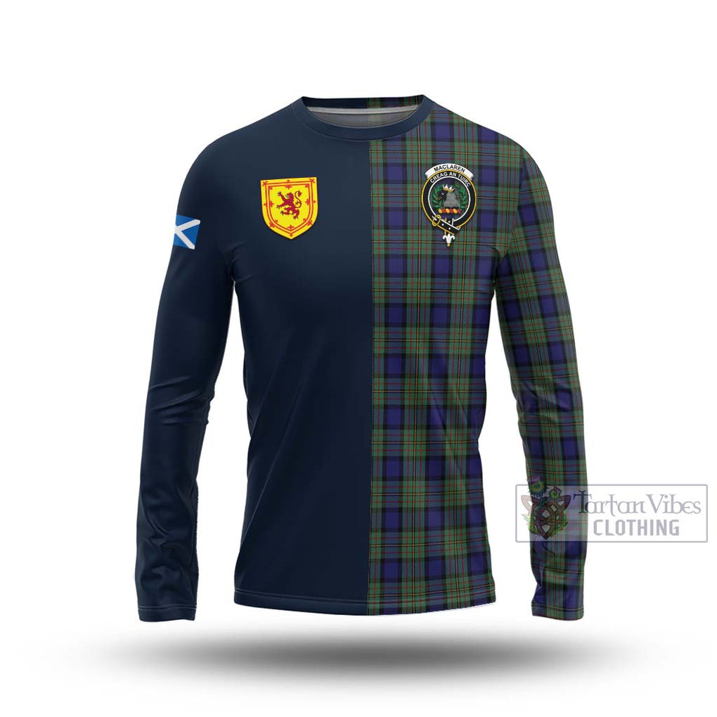 Tartan Vibes Clothing MacLaren Tartan Long Sleeve T-Shirt with Scottish Lion Royal Arm Half Style