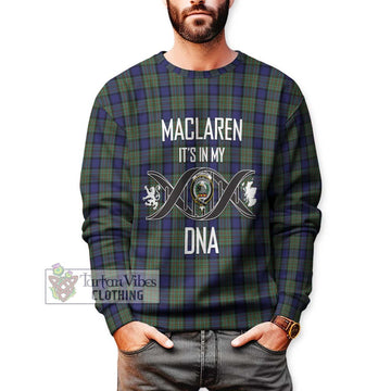 MacLaren (McLaren) Tartan Sweatshirt with Family Crest DNA In Me Style Unisex - Tartanvibesclothing Shop