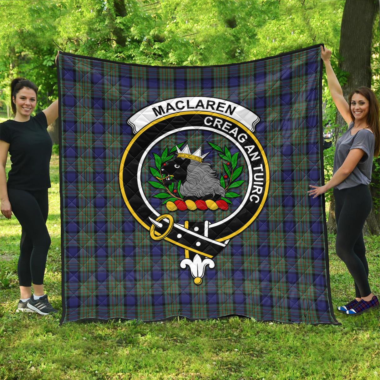 MacLaren Modern Tartan Crest Zipper Hoodie - Circle Style