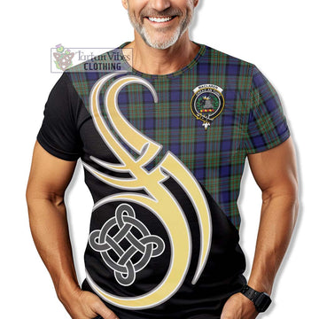 MacLaren (McLaren) Tartan T-Shirt with Family Crest and Celtic Symbol Style - Tartan Vibes Clothing